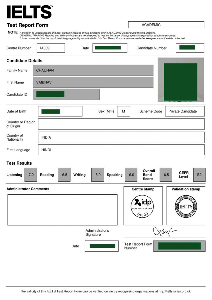 Ielts Result